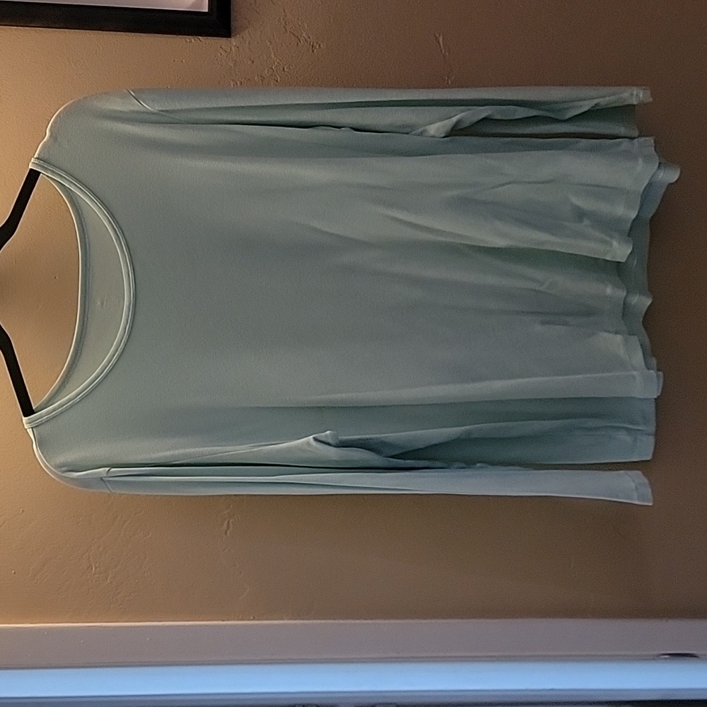 St John's Bay, 2x  round Neck, ling sleeve, Light blue green, TShirt